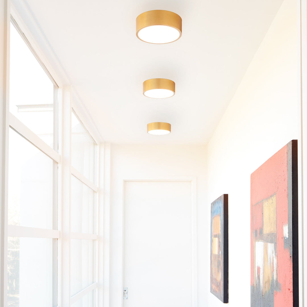 PEEPERS 10" Sconce / Ceiling Mount -3000k- Aged Brass