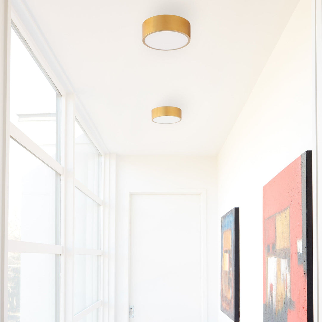 PEEPERS 10" Sconce / Ceiling Mount -3000k- Aged Brass