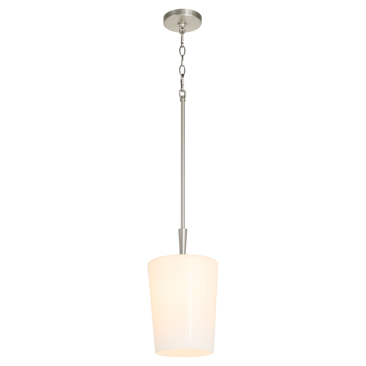 Goodwin 8" Pendant W/ Opal - Satin Nickel