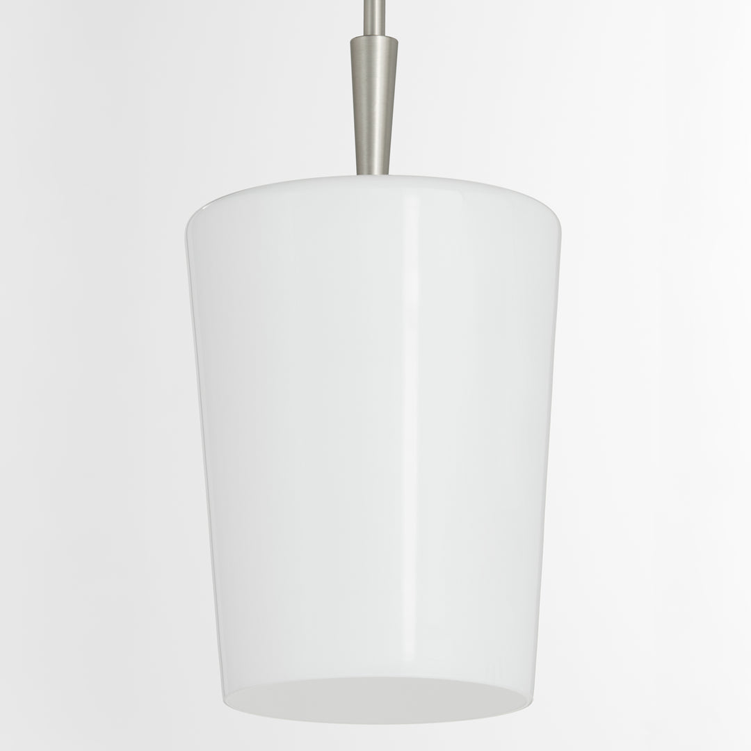 Goodwin 8" Pendant W/ Opal - Satin Nickel