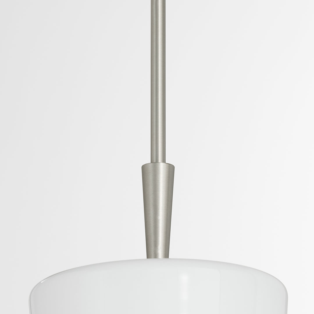 Goodwin 8" Pendant W/ Opal - Satin Nickel