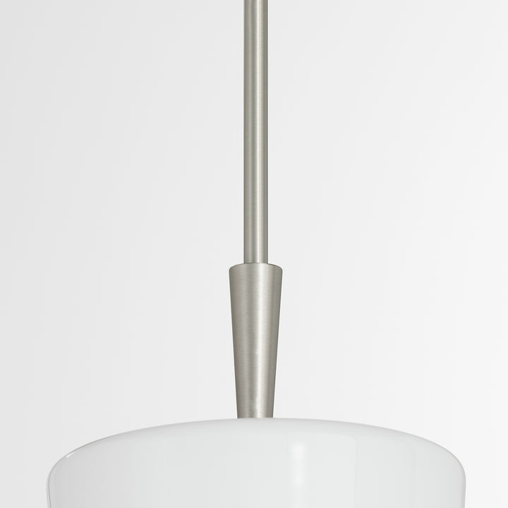Goodwin 8" Pendant W/ Opal - Satin Nickel