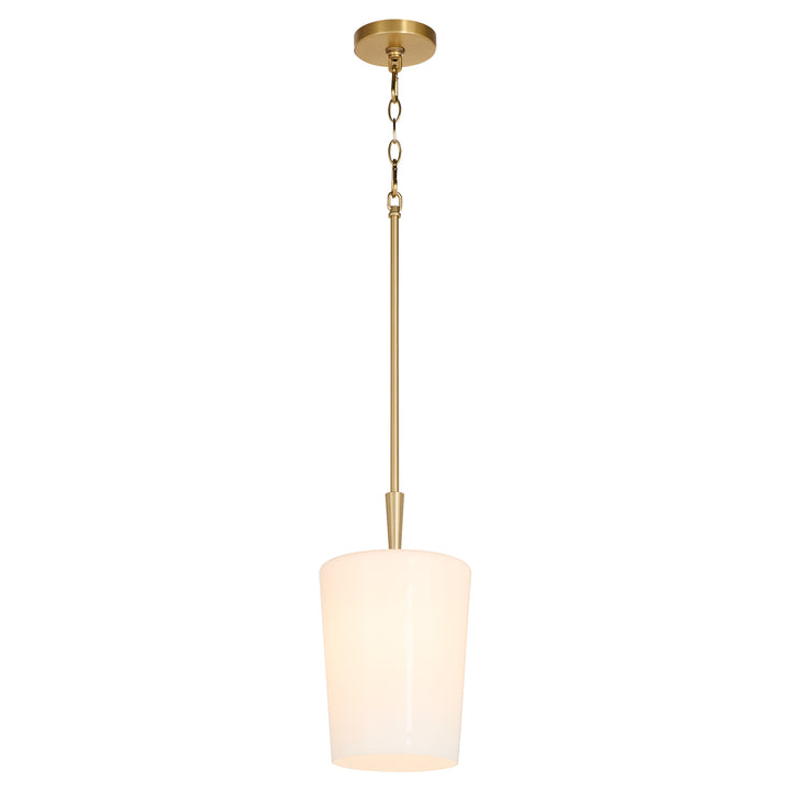 Goodwin 8" Pendant W/ Opal - Aged Brass