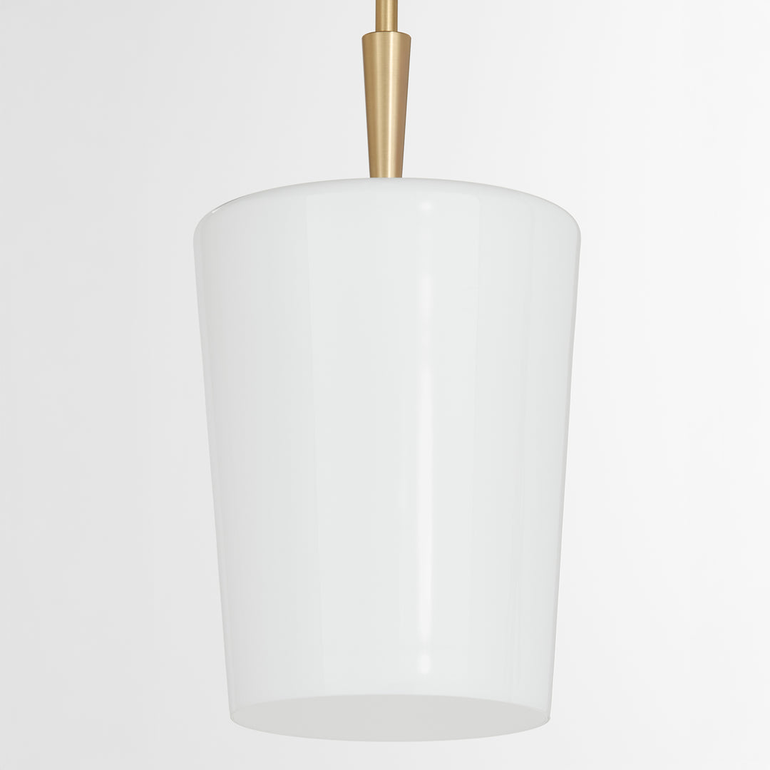 Goodwin 8" Pendant W/ Opal - Aged Brass