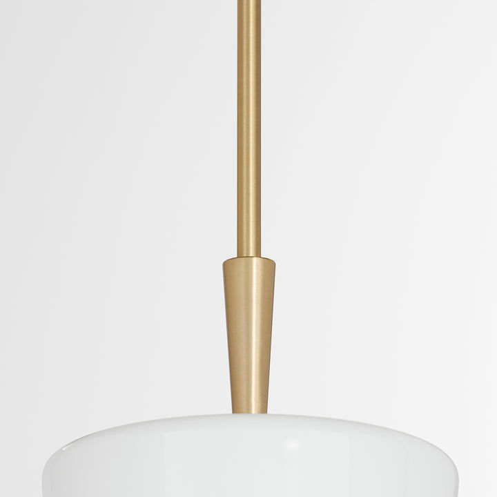 Goodwin 8" Pendant W/ Opal - Aged Brass