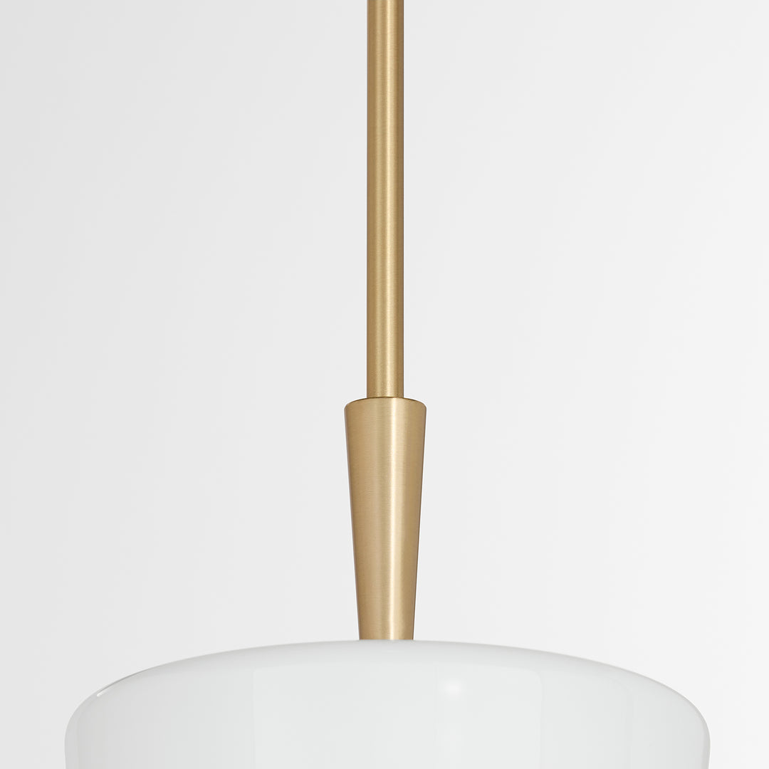 Goodwin 8" Pendant W/ Opal - Aged Brass