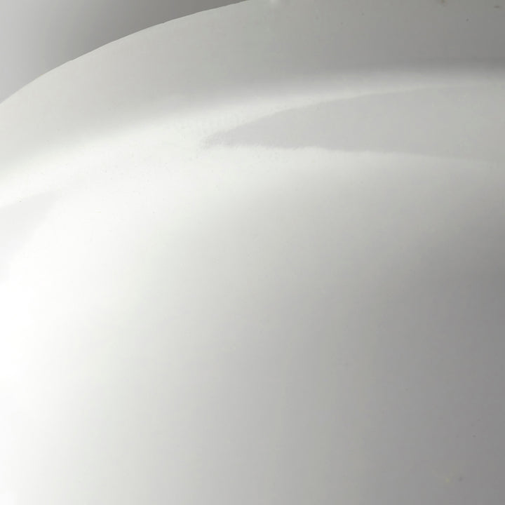 7 Inch Ceiling Mount White Glass - White
