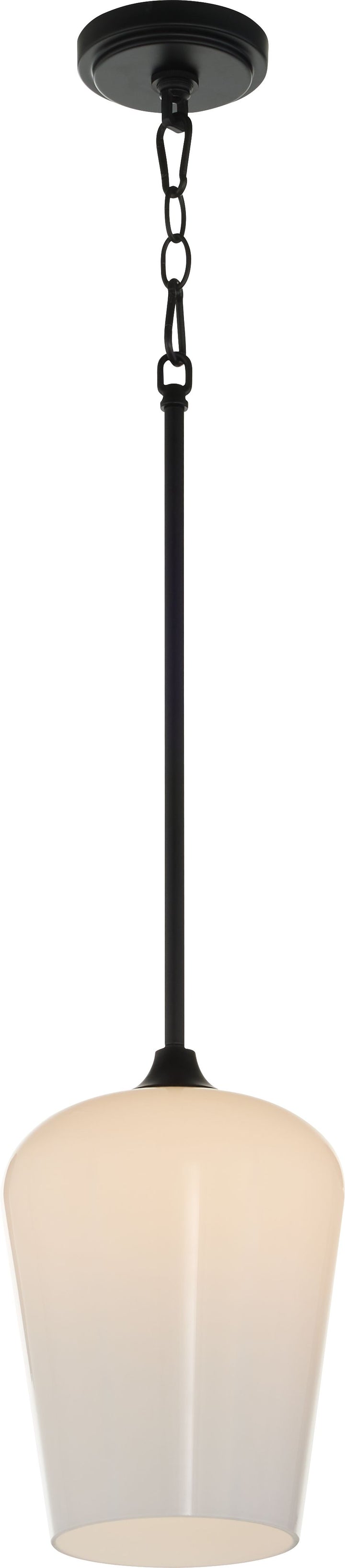 Raymond 1 Light Opal Pendant - Matte Black