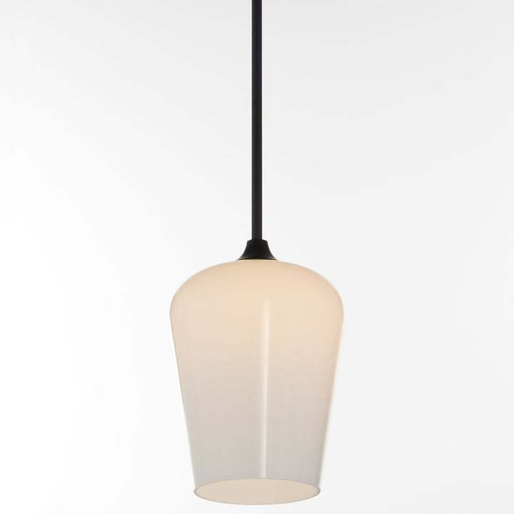 Raymond 1 Light Opal Pendant - Matte Black