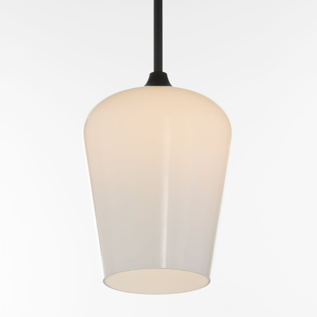 Raymond 1 Light Opal Pendant - Matte Black