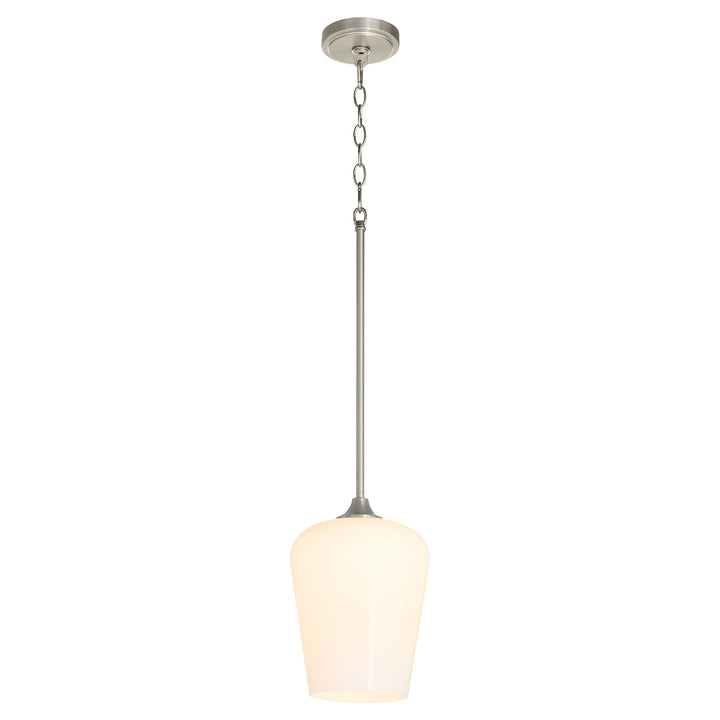Raymond 1 Light Opal Pendant - Satin Nickel