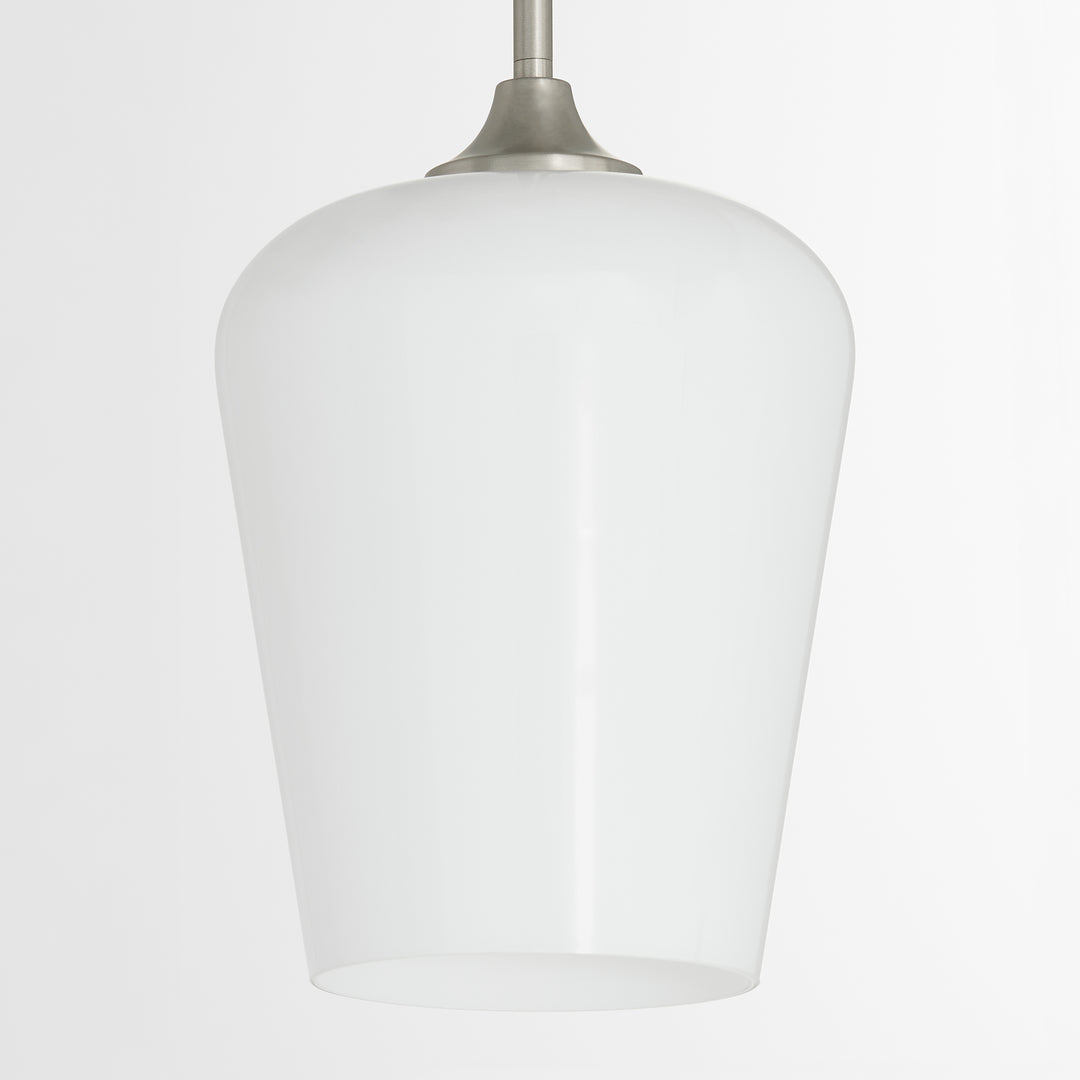 Raymond 1 Light Opal Pendant - Satin Nickel