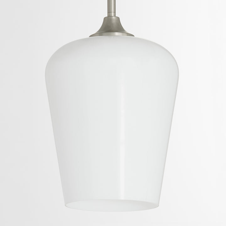 Raymond 1 Light Opal Pendant - Satin Nickel