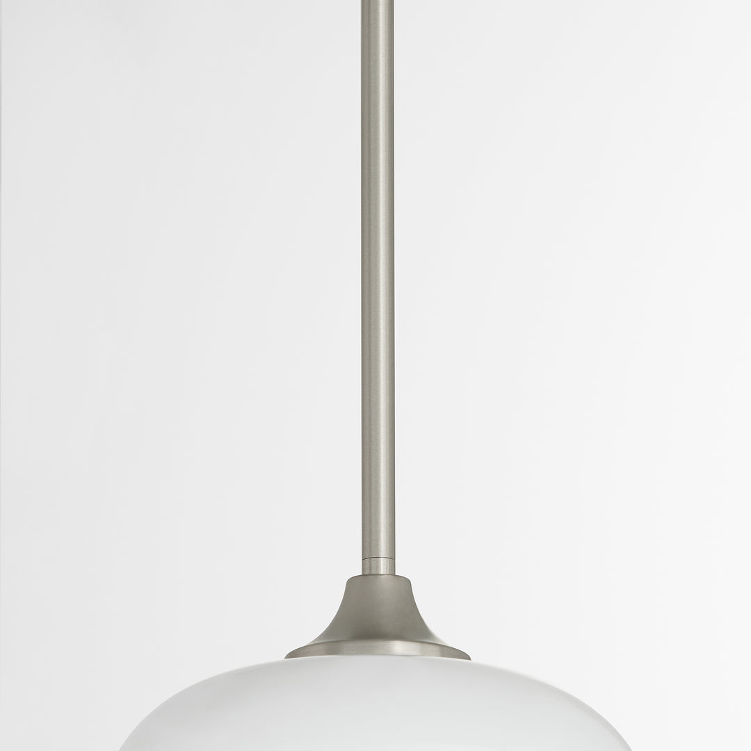 Raymond 1 Light Opal Pendant - Satin Nickel