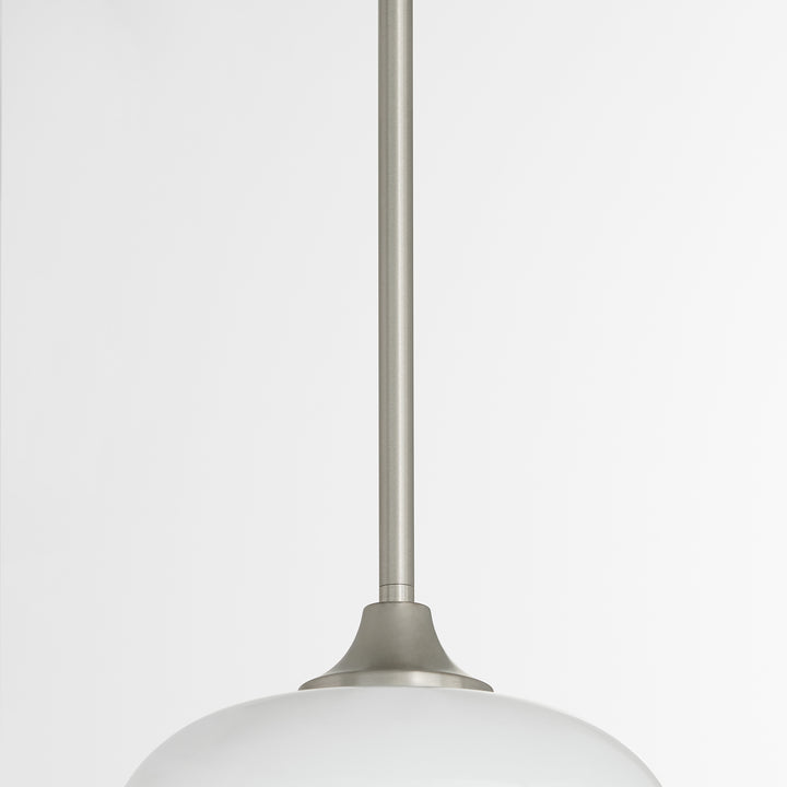 Raymond 1 Light Opal Pendant - Satin Nickel