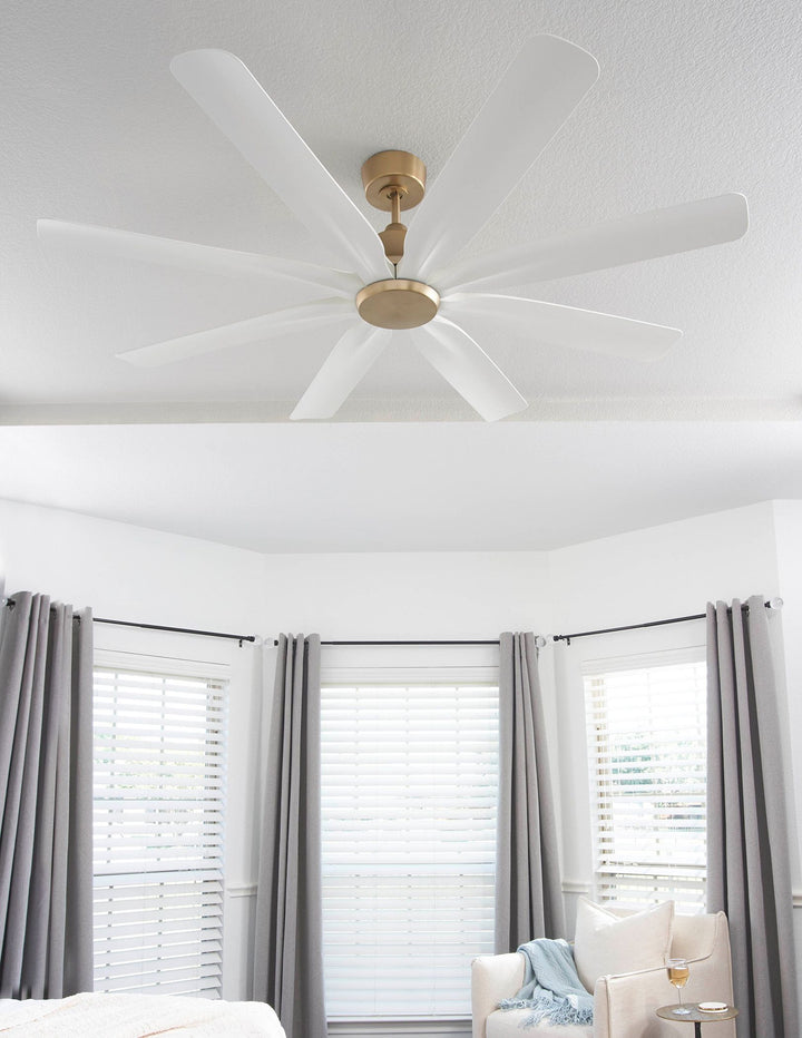 ROSALES 60" 8 Blade Fan - Aged Brass
