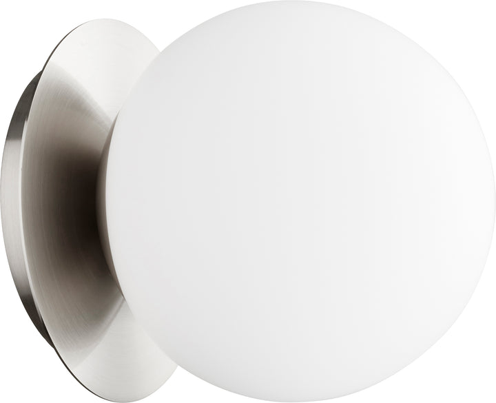 Jasper - 1 Light Modern and Contemporary Satin Nickel Globe Wall Sconce