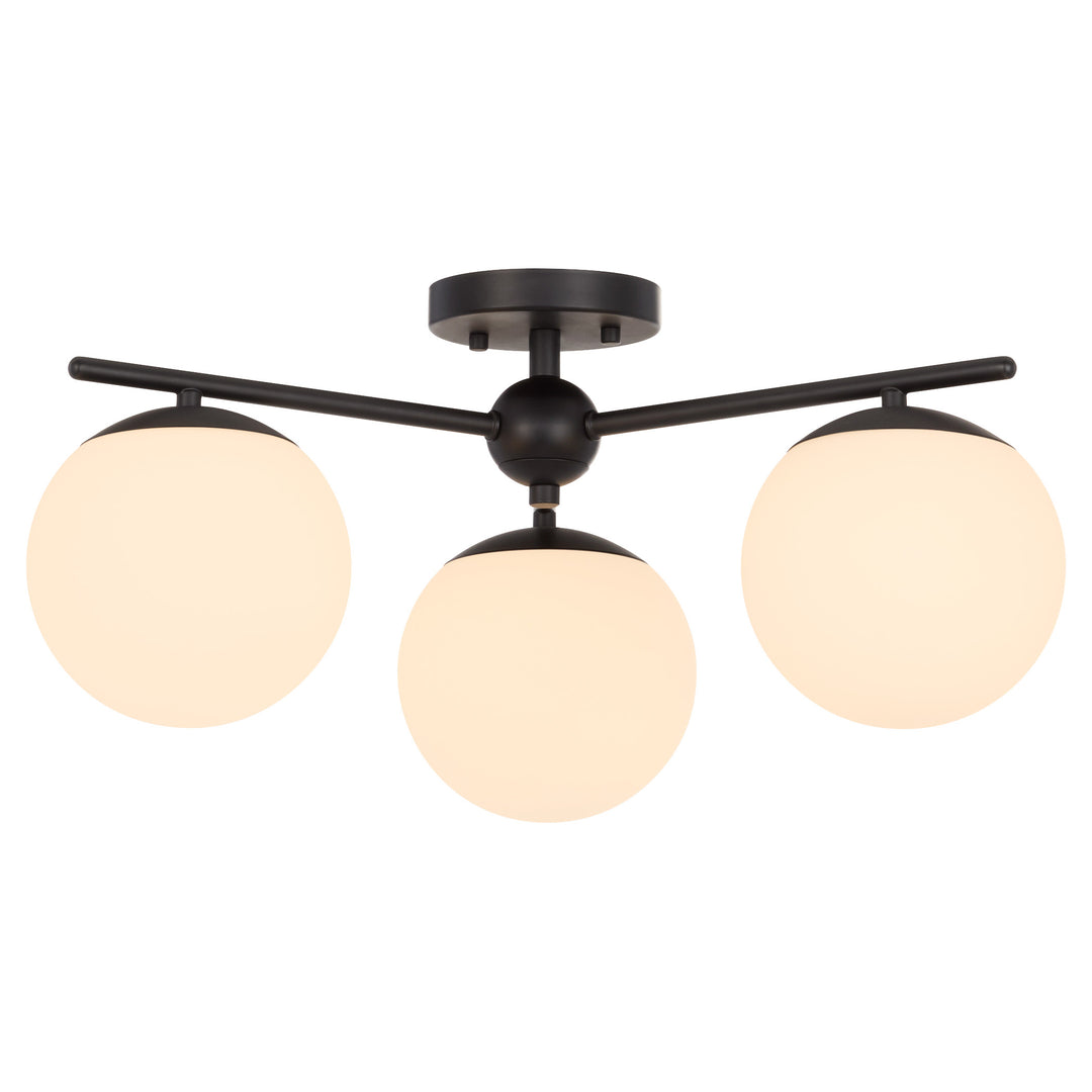 JASPER 3 Light Semi-Flush - Matte Black