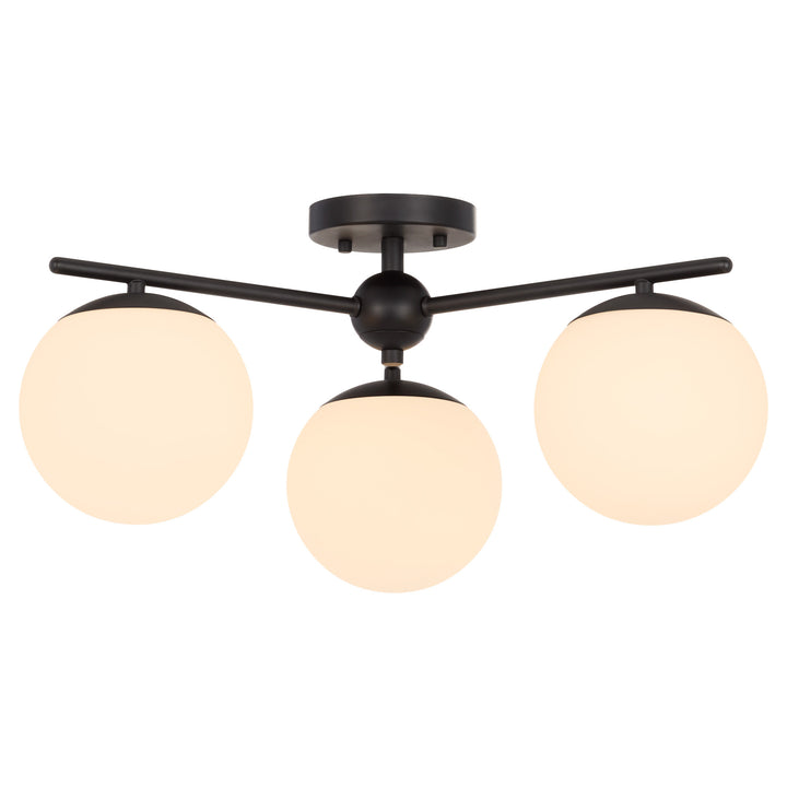 JASPER 3 Light Semi-Flush - Matte Black