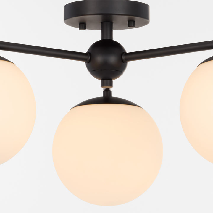 JASPER 3 Light Semi-Flush - Matte Black