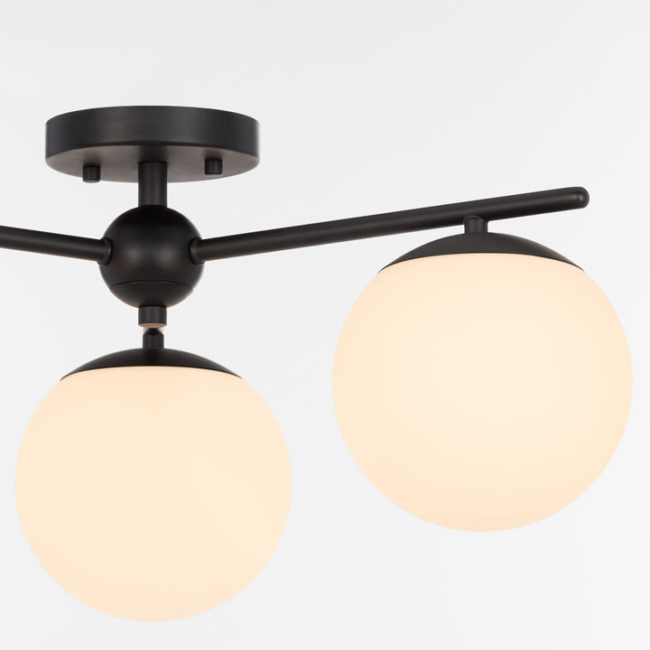 JASPER 3 Light Semi-Flush - Matte Black