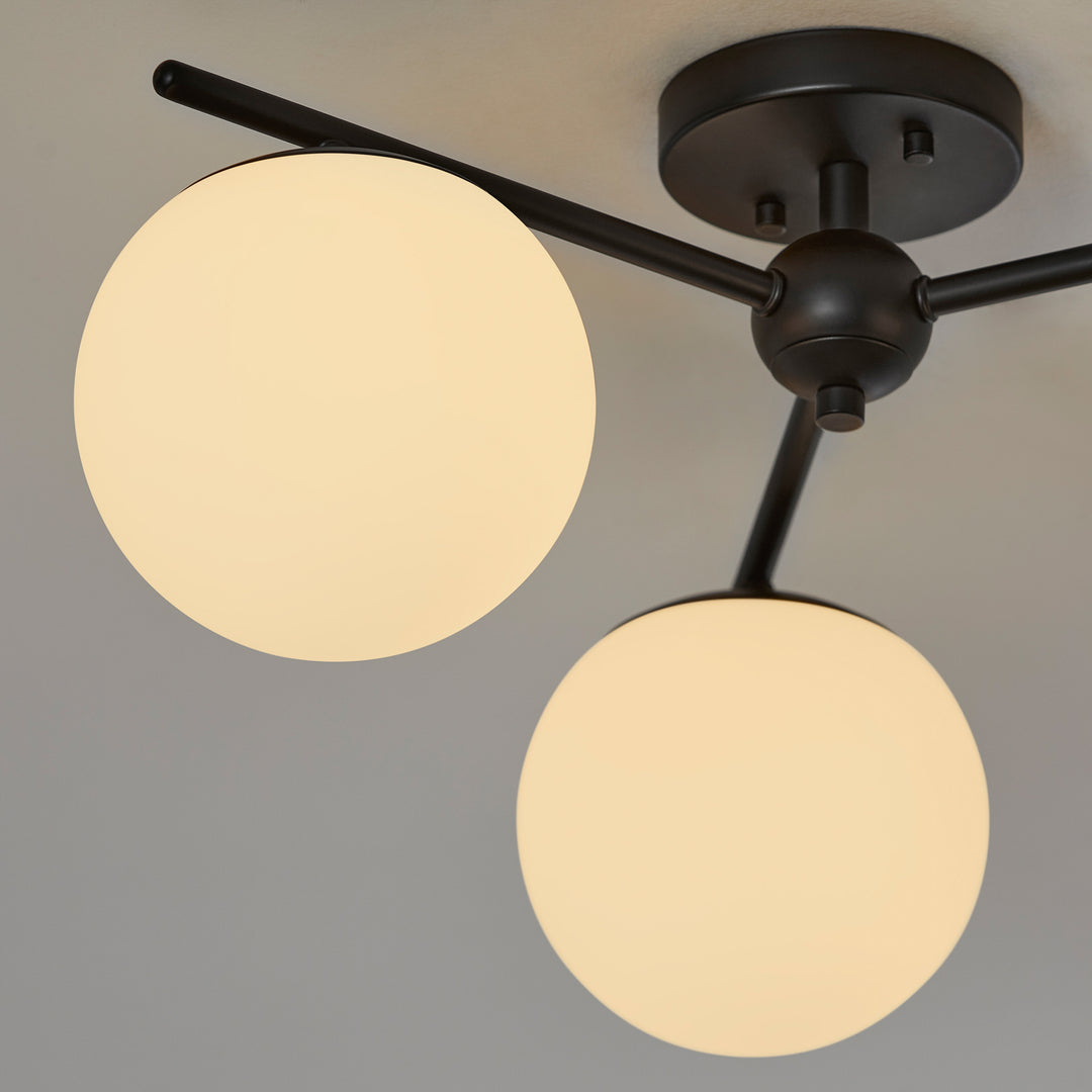 JASPER 3 Light Semi-Flush - Matte Black