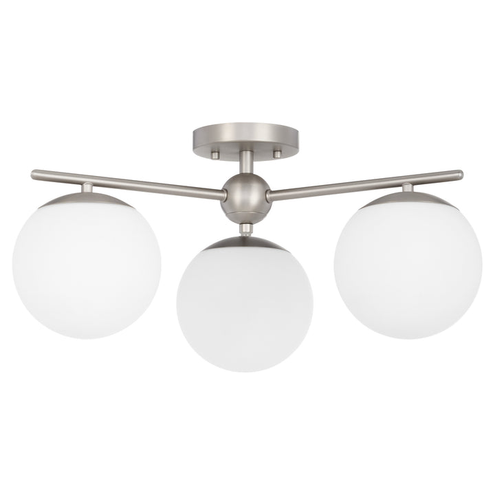 JASPER 3 Light Semi-Flush -  Satin Nickel