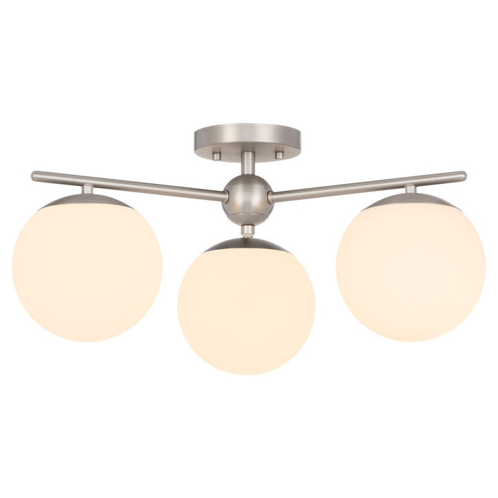 JASPER 3 Light Semi-Flush -  Satin Nickel