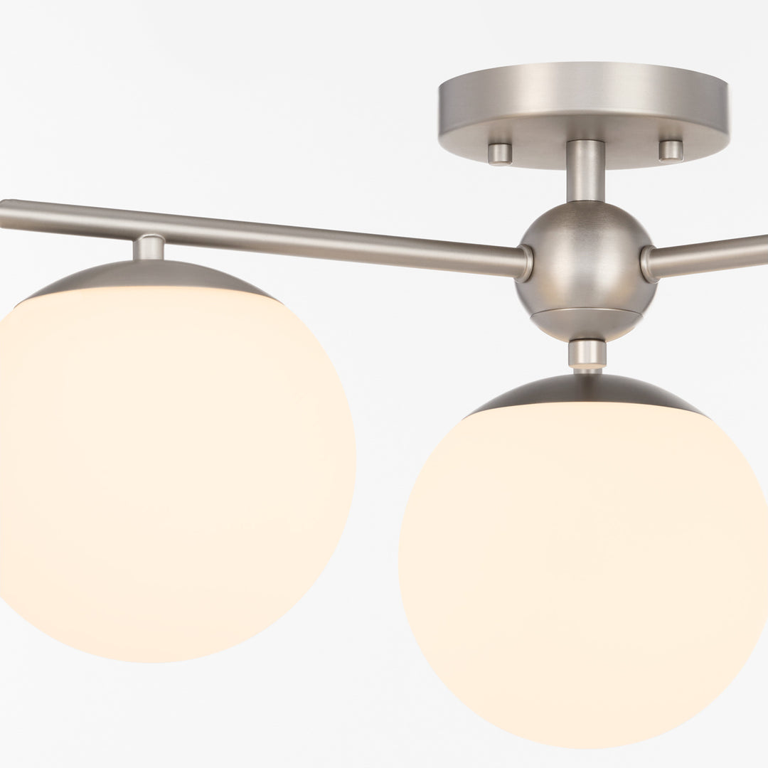 JASPER 3 Light Semi-Flush -  Satin Nickel
