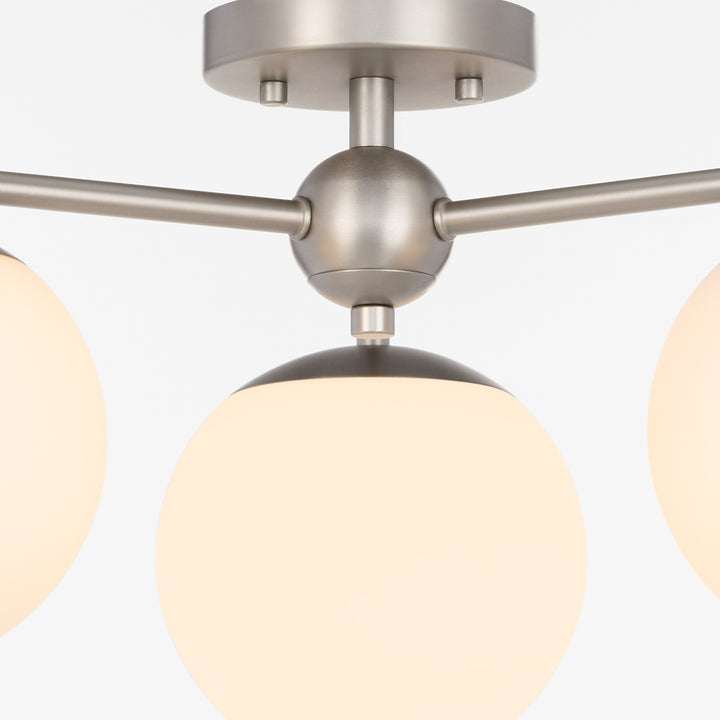 JASPER 3 Light Semi-Flush -  Satin Nickel