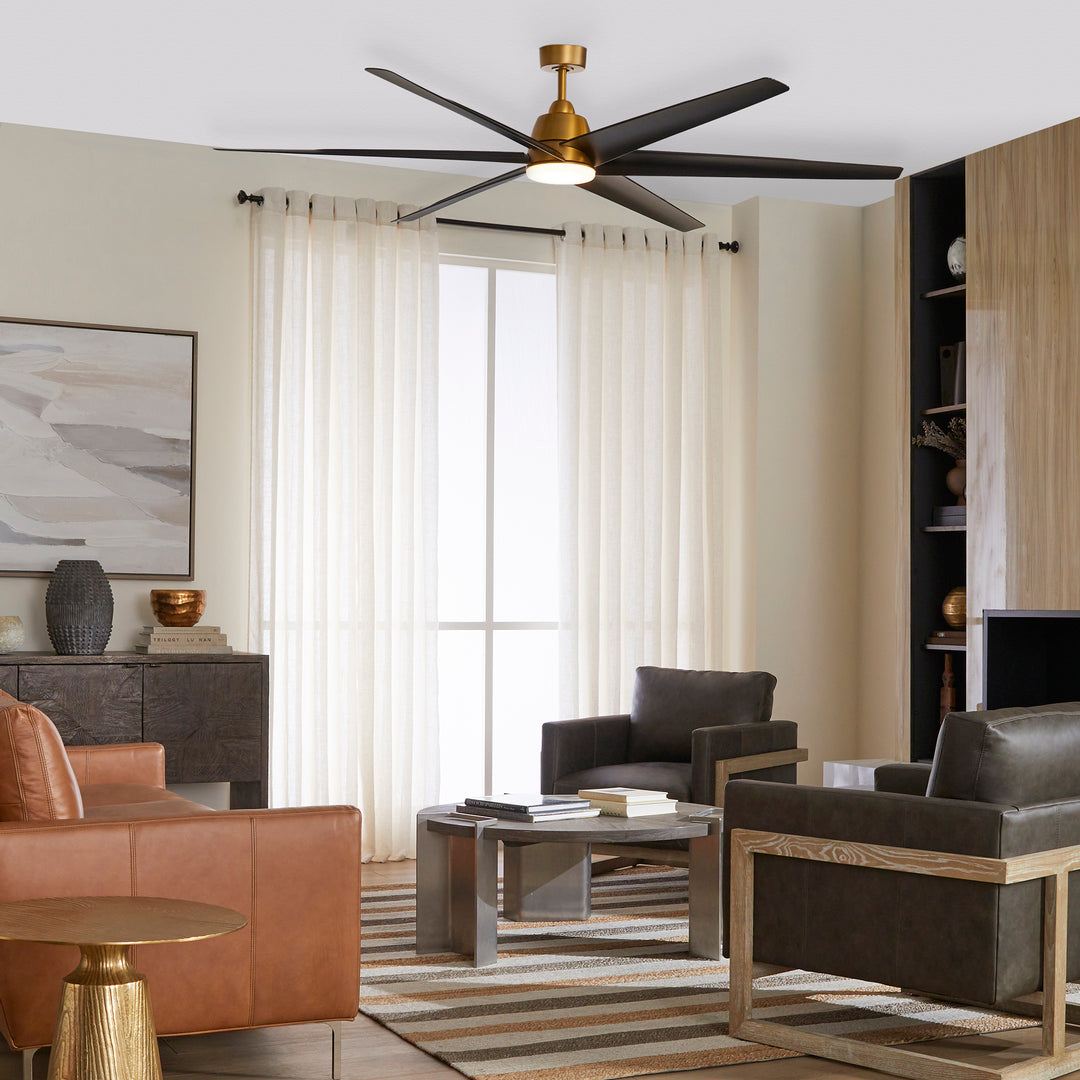 SPREE 84" Wet Unipack Fan - Brushed Brass