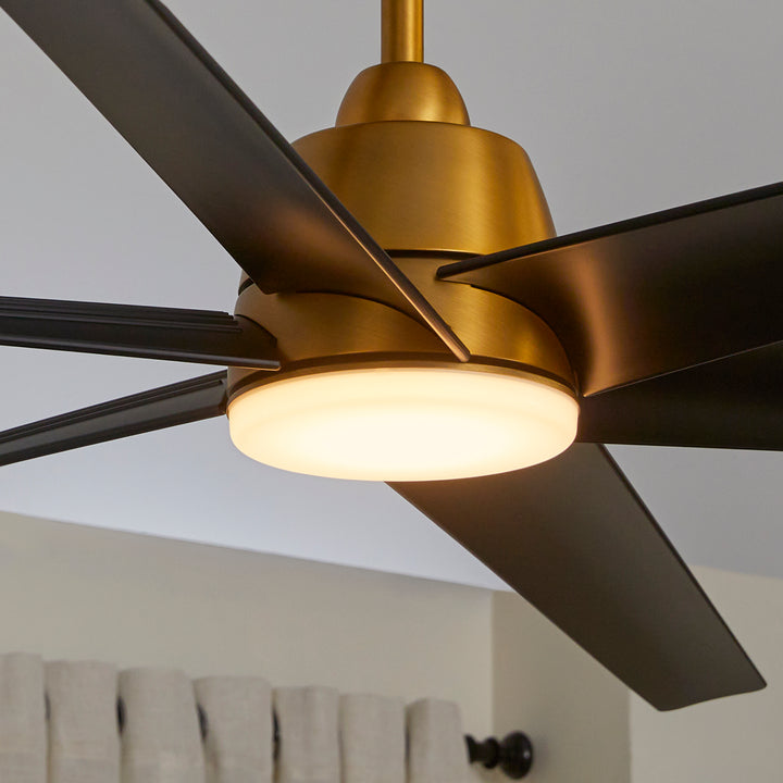 SPREE 84" Wet Unipack Fan - Brushed Brass