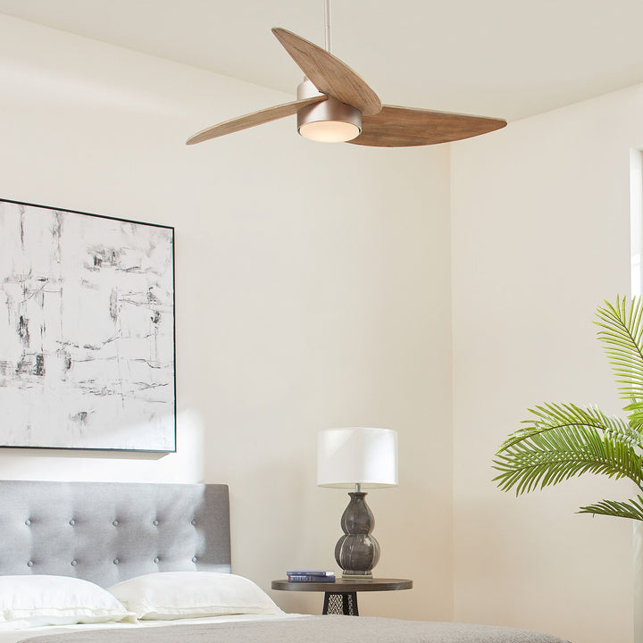 Trinity 3 Blade Satin Nickel Contemporary Ceiling Fan