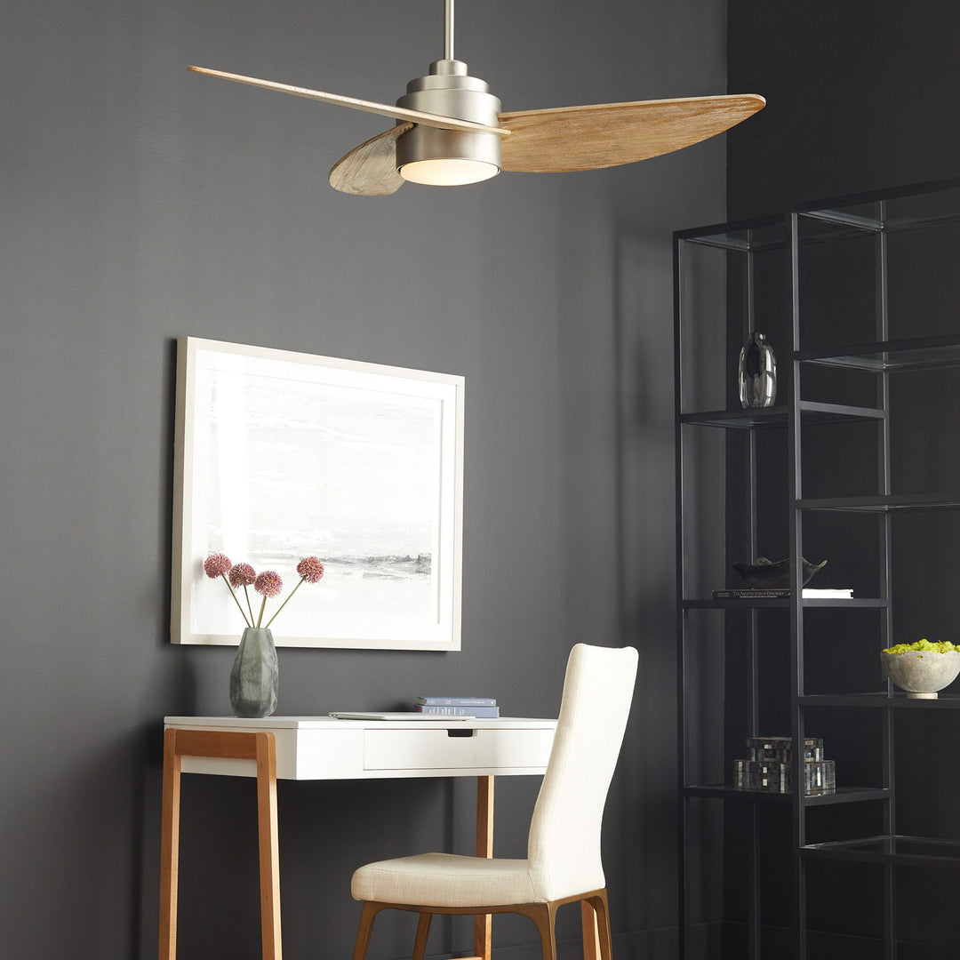 Trinity 3 Blade Satin Nickel Contemporary Ceiling Fan