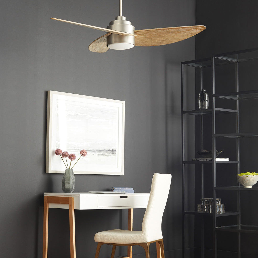 Trinity 3 Blade Satin Nickel Contemporary Ceiling Fan