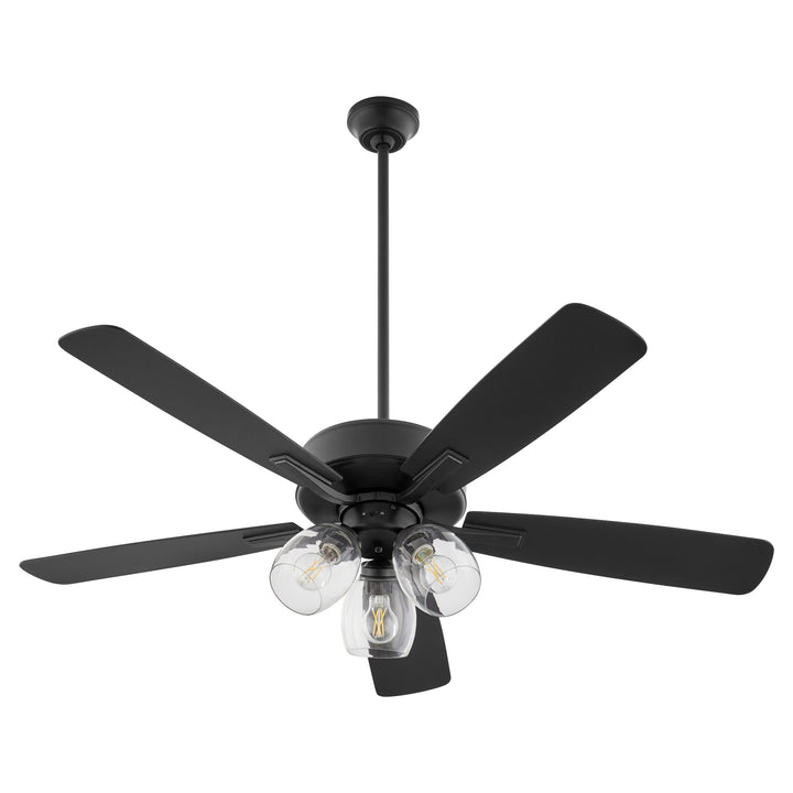 OVATION 3 Light Clear Glass - Matte Black / Walnut