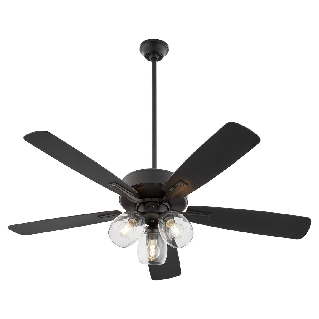 OVATION 3 Light Clear Glass - Matte Black / Walnut