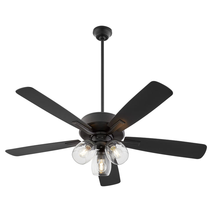 OVATION 3 Light Clear Glass - Matte Black / Walnut