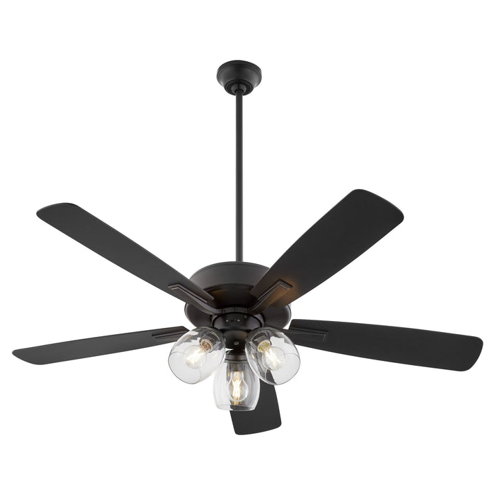 OVATION 3 Light Clear Glass - Matte Black / Walnut
