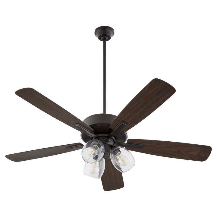 OVATION 3 Light Clear Glass - Matte Black / Walnut