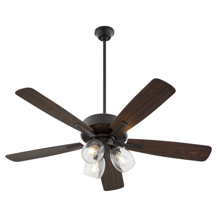 OVATION 3 Light Clear Glass - Matte Black / Walnut