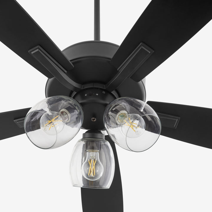 OVATION 3 Light Clear Glass - Matte Black / Walnut