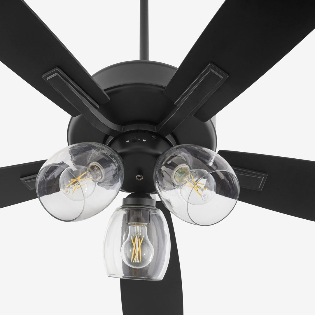 OVATION 3 Light Clear Glass - Matte Black / Walnut
