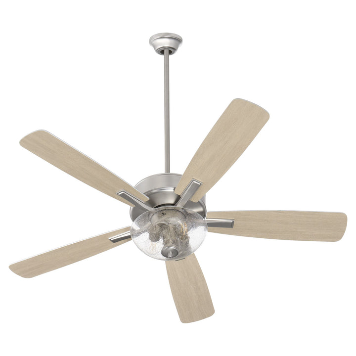 OVATION 52" Clear Seeded Bowl- Satin Nickel