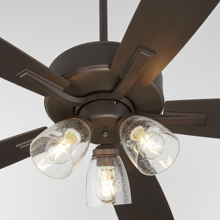 OVATION 52" 3-Light Clear Seeded - Oiled Bronze