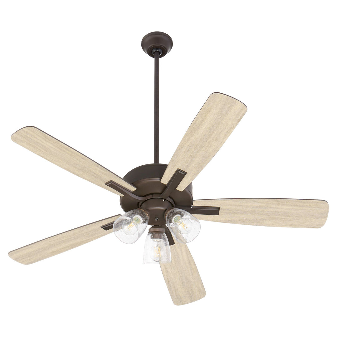 OVATION 52" 3-Light Clear Seeded - Oiled Bronze