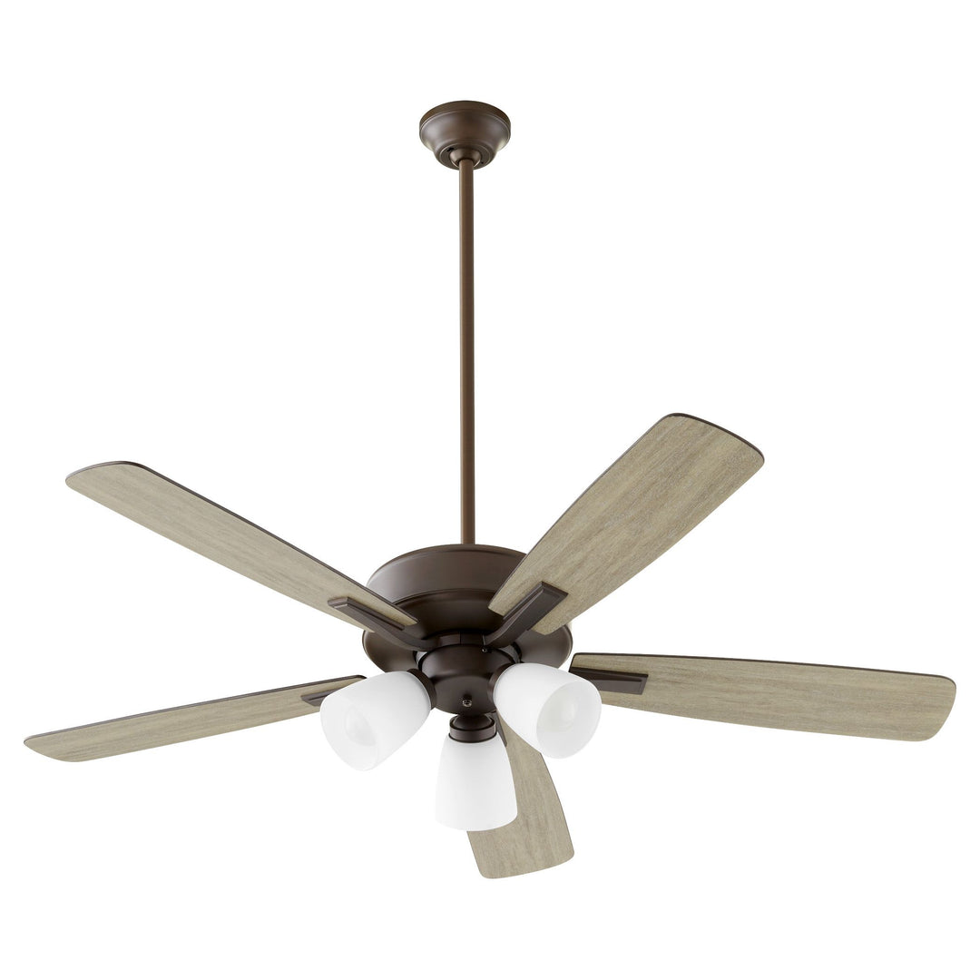 OVATION 52" 3-Light Opal - Oiled Bronze