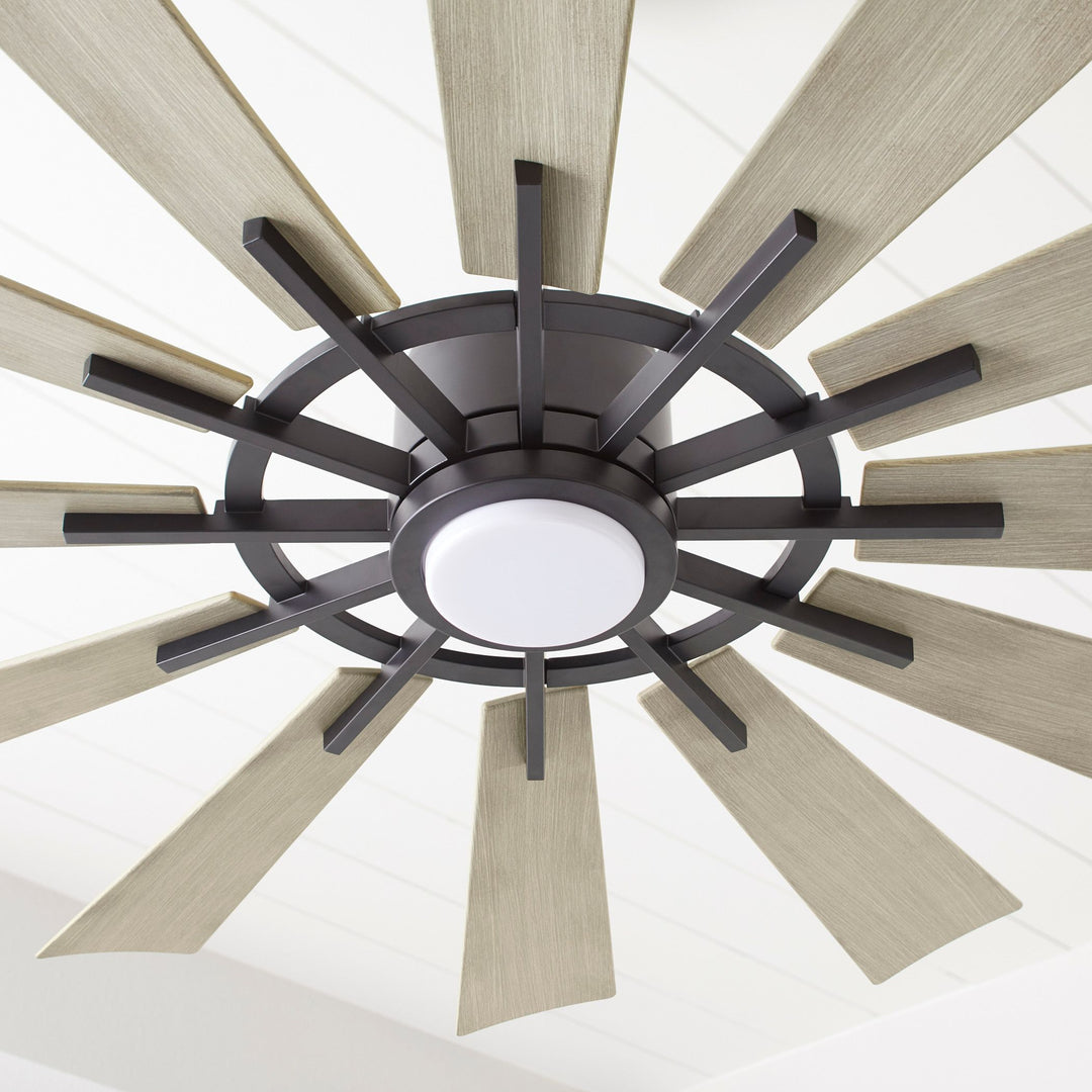 CIRQUE 60" Matte Black/Weathered Gray Damp Ceiling Fan