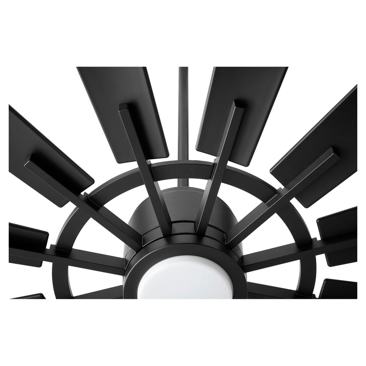 CIRQUE 72"  Matte Black Damp Ceiling Fan