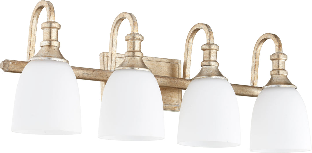RICHMOND 4 Light Vanity - Aged Silver Leaf